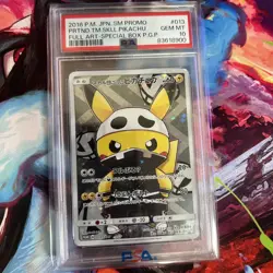 2016 Pokemon Japanese SM PRTND TM SKLL #013 Pikachu FullArt Special PSA 10 - Image 1