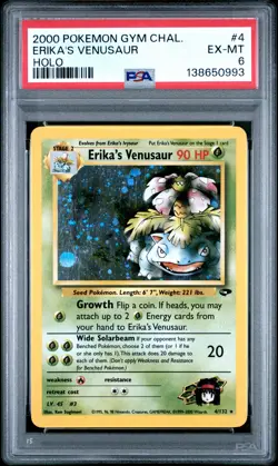 2000 POKEMON GYM CHALLENGE HOLO #4 ERIKA'S VENUSAUR PSA 6 - Image 1