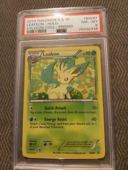Leafeon BW87 PSA 8 - Sylveon Collection Holo - Pokemon Card TCG - PSA 8 NM-MT - Image 1