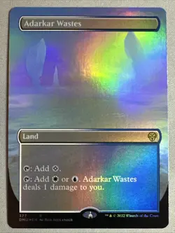 MTG / Adarkar Wastes / DMU / #377 / FOIL (Borderless) / Rare / NM - Image 1