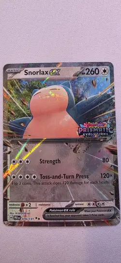 Snorlax ex Stamped #76 – Prismatic Evolutions – Pokemon TCG – Near Mint - Image 2