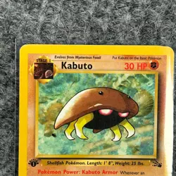 Vintage Pokemon Fossil Kabuto 1st Edition 50/62 Common MP Good - Image 3