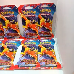 Pokemon Destined Rivals Sleeved Booster Pack Lot Of 8 Sealed - Image 3