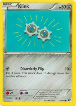 Klink - 71/114 - Common - Pokemon TCG - Steam Siege - Image 1