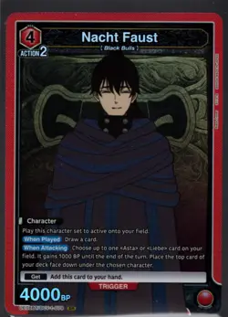 Nacht Faust Union Arena Black Clover UE08BT/BCV-1-079 SR - Image 1