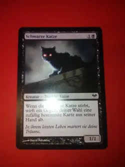 MTG-MAGIC THE GATHERING Schwarze Katze 2012 Deutsch 54/158 - Image 1