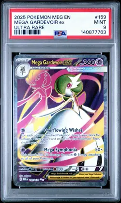 2025 POKEMON MEG EN-MEGA EVOLUTION ULTRA RARE #159 MEGA GARDEVOIR EX PSA 9 - Image 1
