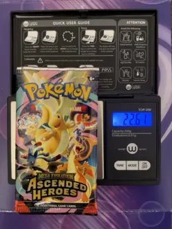 VERY HEAVY! 22.61g Pokemon TCG Ascended Heroes Booster Pack (SEALED) GOD PACKU! - Image 1