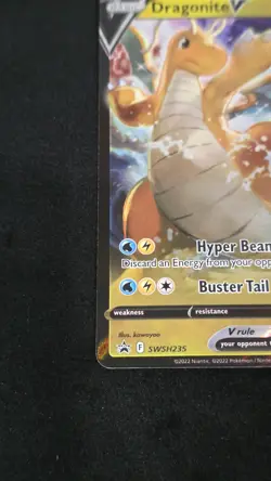 Pokemon TCG Dragonite V SWSH235 Pokemon GO Promo Black Star Holo Eng - Image 4