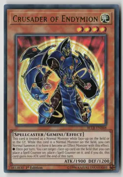 Yugioh Crusader of Endymion BLLR-EN048 1st Edition Ultra Rare NM - Image 1