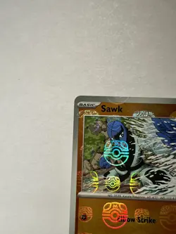 Sawk (Master Ball Pattern) 049/086 Sv: White Flare Holo 2025 Pokemon Card NM - Image 2