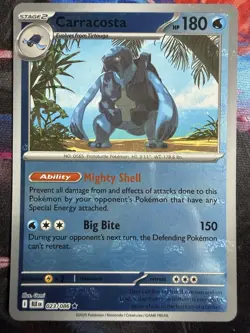 Pokemon Carracosta (Master Ball Pattern) 023/086 Sv: Black Bolt Holo NM - Image 1