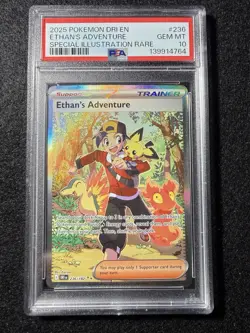 2025 Pokemon Dri En Ethan's Adventure Special Illustration Rare #236 PSA 10 Gem - Image 1