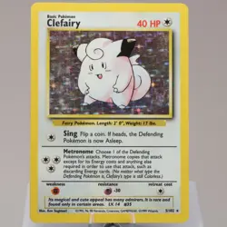 Pokemon TCG - Clefairy 5/102 Base Set Holo Rare WOTC 1999 - LP - Image 2