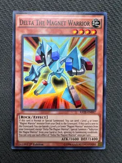 Yugioh Delta The Magnet Warrior 1st Edition Super Rare RATE-EN097 LP/NM - Image 1