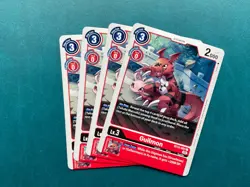 Guilmon BT12-007 Playset Across Time Digimon Card Game x4 - Image 1