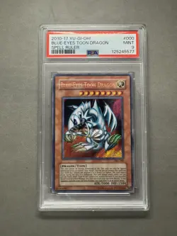 PSA 9 Blue Eyes Toon Dragon SRL-000 Spell Ruler 2010-17 Yugioh Card MINT - Image 1