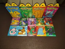 2025 mcdonalds pokemon cards/toys - Sealed Packs and all 4 collectable boxes - Image 1
