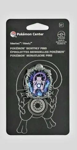 Mewtwo Pokemon Monthly Pins: Legendary Moments Pin (1 of 12) Pokemon Center - Image 1