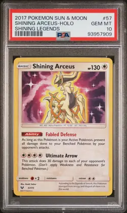 Shining Arceus 57/73 Shining Legends Holo PSA 10 Pokemon Card - Image 1