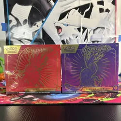 Pokemon Scarlet & Violet Base Set Elite Trainer Box - 2 ETBs Miraidon & Koraidon - Image 1