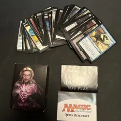 LILIANA THE NECROMANCER Planeswalker Deck MTG Core Set 2019 COMPLETE Sleeves Box - Image 1