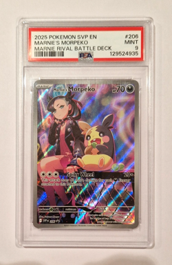 Marnie's Morpeko SVP 206 Black Star Promo Rival Battle Deck Pokemon - PSA 9 MINT - Image 1