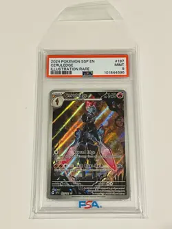 Pokemon SV Surging Sparks - Ceruledge Illustration Rare Holofoil #197/191 PSA 9 - Image 3
