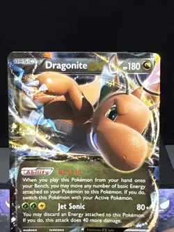 Pokemon Card Dragonite EX 74/111 XY Furious Fists Half Art Rare Played - Image 2