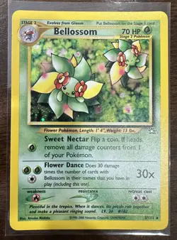 Bellossom 03/111 Holo Unlimited Rare 2000 Pokemon TCG Neo Genesis LP FREE SHIP - Image 3