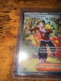 Pokemon TCG Destined Rivals Ethan's Adventure 236/182 Special Illustration Rare - Image 2
