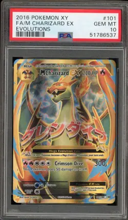 Pokemon M Charizard EX XY Evolutions Full Art #101 PSA 10 Gem Mint - Image 1