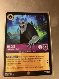 Disney Lorcana Whispers In The Well - Hades Looking For A Deal 56/204 Legendary - Image 1