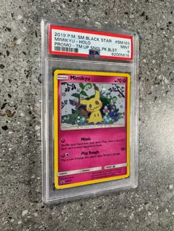 Pokemon TCG Cards Mimikyu SM163 Black Star Promo Holo PSA 9 * SWIRL * - Image 4