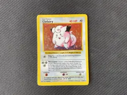 Clefairy LP Base Set Shadowless 005/102 Holo Rare Pokemon Card - Image 2