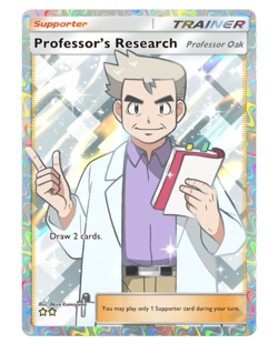 (FAST) Oak/Professor's Research - Full Art - ENG - TCG Pocket (DIGITAL CARD) - Image 1