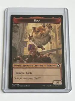 Boo 10 Token Card MTG D&D Forgotten Realms 2021 Mint - 9.0 + Non Foil - Image 1