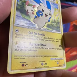 Minun HGSS17 Heart Gold Soul Silver Pokemon Card Crack Ice Holo Promo 2010 - Image 2