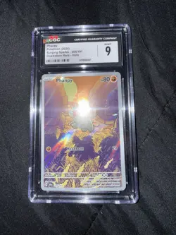 2024 Pokemon SV Surging Sparks Phanpy Illustration Rare #205 CGC 9 - Image 2