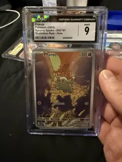 2024 Pokemon SV Surging Sparks Phanpy Illustration Rare #205 CGC 9 - Image 4