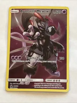 Armored Mewtwo SM228 Sm Holo Pokemon TCG Amazing One Of A Kind Card! - Image 1