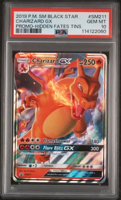 Charizard GX SM212 Full Art Black Star Promo PSA 10 Pokemon Card - Image 1