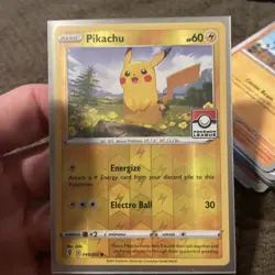 Pikachu 049/203 League Promo - Pokemon TCG Evolving Skies 2021 LP - Image 1