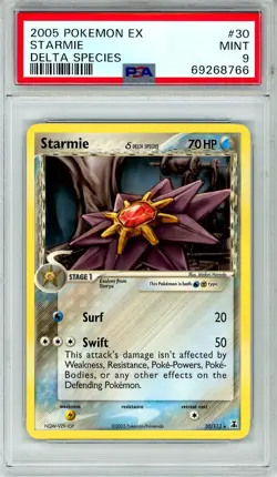 2005 Pokemon EX Delta Species Starmie #30 PSA 9 MINT - Image 1