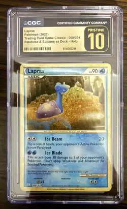 Lapras CGC Pristine 10 Holo TCG Classic 2023 008/034 Pokemon - Image 3
