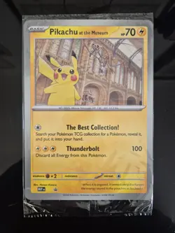 Pokemon TCG Promo Oversized Card - Pikachu at the Museum (Sealed) - UK - Image 1