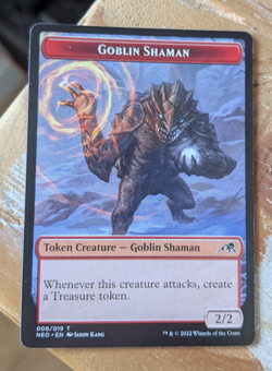 MTG Goblin Shaman Token Kamigawa Neon Dynasty NM - Image 1