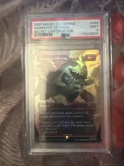 2025 Magic The Gathering Harmless Offering Secret Lair Rainbow Foil PSA 9 - Image 1