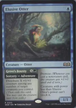 Elusive Otter - Wilds of Eldraine: #225, Magic: The Gathering Nm C252 - Image 1