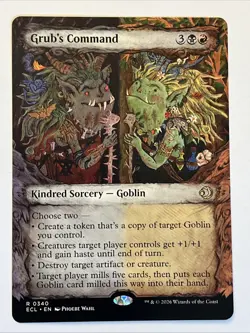 Grub's Command #0340 Showcase Non-Foil Lorwyn Eclipsed MTG NM ENG - Image 1